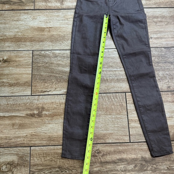 L’agence High Rise Marguerite Skinny Espresso Brown Coated Size 24 Stretch Jeans - Picture 8 of 12